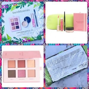 BareMinerals 4 Piece Vegan Makeup Set + Bag Eyeshadow Mineral Veil Lip Gloss Eye